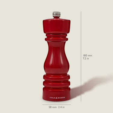 Cole & Mason London Red Gloss Salt & Pepper Mills 7